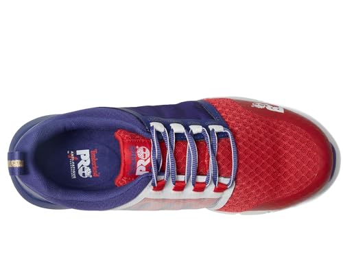 Image of Timberland PRO Radius Composite Safety Toe Shoes for Men - PRO Flex Technology - HoverSpring Foam Red /Blue 10.5 D - Medium