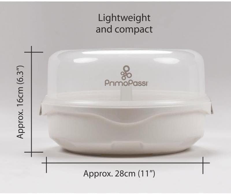 Miniatura 6 de Primo Passi - Esterilizador de biberones Esterilizador de vapor para microondas para biberones, chupetes, tazas, pezones, mordedores