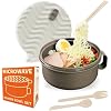 Ramen Cooker,Microwave Ramen Bowl,Ramen Noodle Bowl 48 oz, College Dorm Room Essentials for Girls for Boys, Apartment Essentials, BPA-Free. (beige)