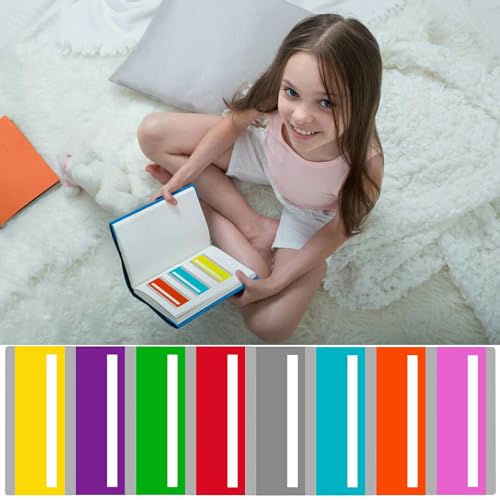 image for YDAHOBVL 8 Pieces Guided Reading Strips Colored Highlight Strips Overl