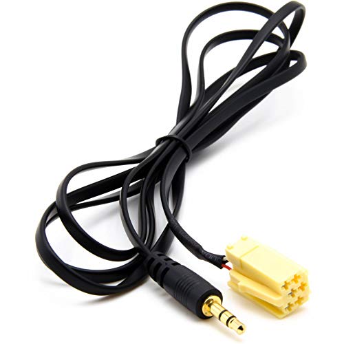BSNDEV Câble AUX MP3 Auxiliaire Jack 3.5mm Fiat Punto 500 Evo Panda Qubo Fiorino Croma iPhone