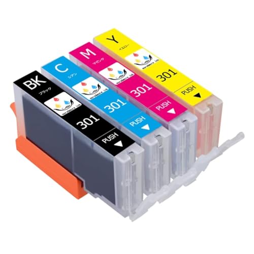 Amazon.co.jp: 300301 互換インクカートリッジBCI-301BK/C/M/Y4本