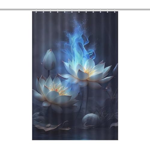Rideau de douche imperméable en polyester lavable pour baignoire 122x183cm - 7