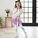 Cndexd Girl's School Uniform Fashion Purple Star Skirt Pants 2 in 1 Stretchy High Waist Ruffle Skirt Leggings for Youth Activewear Dance Gym Clothes