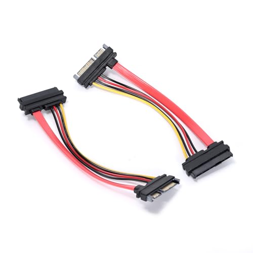 Ruimou 2 líneas De Datos SATA a SAS 22 Pin Macho a 29 Pin Hembra 125 mm de Largo Para la Compatibilidad Del Disco Duro Del Host SFF-8482 Con Dell