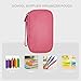 Electronics Organizer Bag Pouch Cable Charger Organizer Travel Shockproof Cord Carrying Case for Earphone Powerbank USB Hard Drive SD Card (Pink)