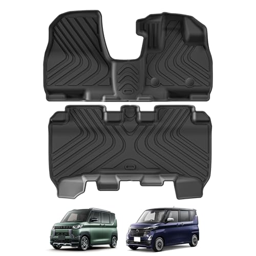 三菱 新型 デリカミニ/ルークス 40系 専用 フロアマット 2023年5月-現行 Delica mini 3D立体構造 カーマット 2020年3月-現行 ルークス ROOX 40系 3Dフロアマット TPE素材 耐汚れ 防水 耐摩擦 抗菌効果 カスタムパーツ 内装パーツ ドレスアップ アクセサリー カー用品