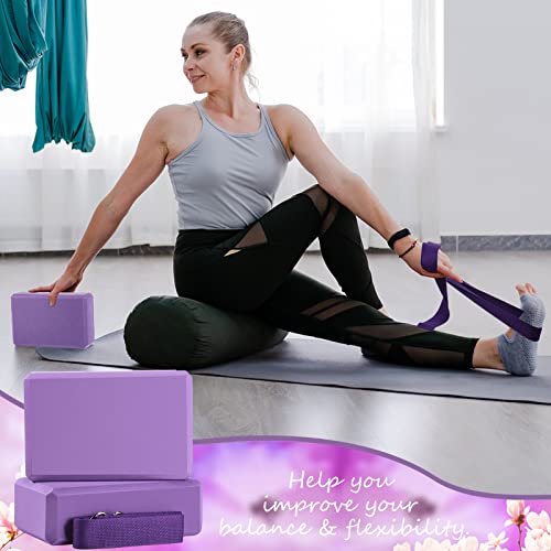 Outus 20 Pack Yoga Blocks and Straps Non-Slip EVA Foam Blocks with Metal D Ring Straps for Gym Exercise and Workout - Image 6