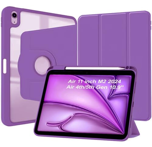 Étui rotatif iPad Air 11 M2 M3 coque 360 porte-crayon