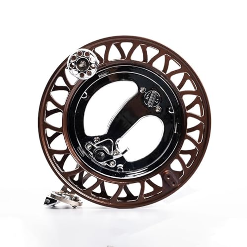 KK-GAL 28Cm Kite Reel with Brake, Heavy Duty Kite Reel Winder with Metal Bearing, Kite String Spool with Lock for Outdoor Kites, Easy to Use Kite String and Spool, Adults Kite Accessories,Brown