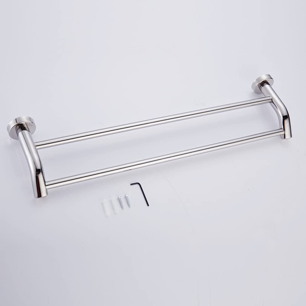 Portasciugamani Multifunzione in Acciaio Inox, mensola da Parete per Bagno e Cucina, Argento