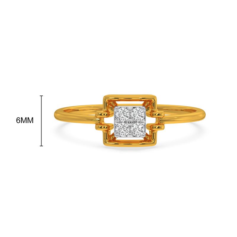 Image of KISNA 14k / 18k Real Gold & Diamond Ring | Diwali, Rakhi Rakshabandhan Gift for Sister /Bhabhi /Women | With Certificate of Authenticity & BIS-Hallmarked Gold Jewellery | Pearl Ring