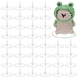 FREEBLOSS 100 Stück Häkelpuppenständer Gestrickter Puppenhalter Kunststoff Filz Tierfuß Häkelfigurenständer 1.4x2 Stück