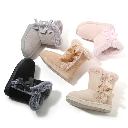 Image of Femizee Girls Boys Warm Winter Boots Kids Outdoor Snow Boots(Toddler /Little Kid)