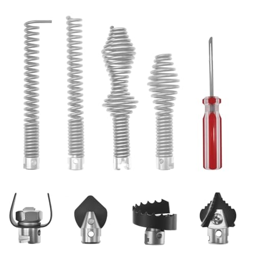 Orivin Ensemble de 9 têtes de coupe pour déboucheurs de canalisations de 16 mm pour perceuses électriques
