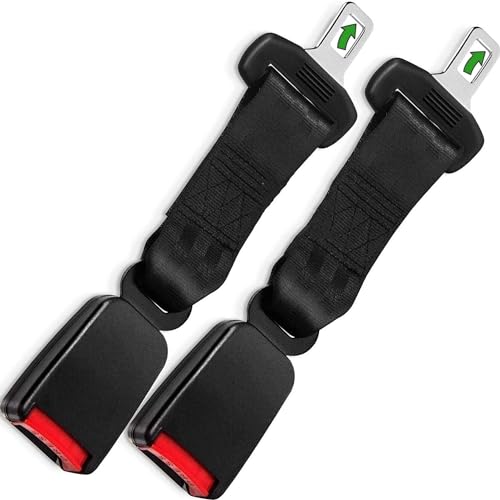 ROJAJIS 2 Pack Seat Belt Shoulder Cover Extender Pads,Buckle Up to Soothing Shoulders and Neck Give Your Comfortable and Convenient Universal Car Accessories ((Black 2 14.2 INCH)