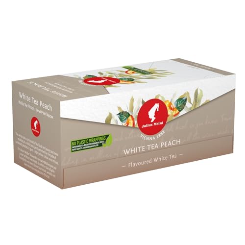 Julius Meinl Tee - 25 Teebeutel | Hochwertige Teemischung für aromatischen Genuss | Natürliche Zutaten für Teeliebhaber (Weißer Tee Pfirsich)