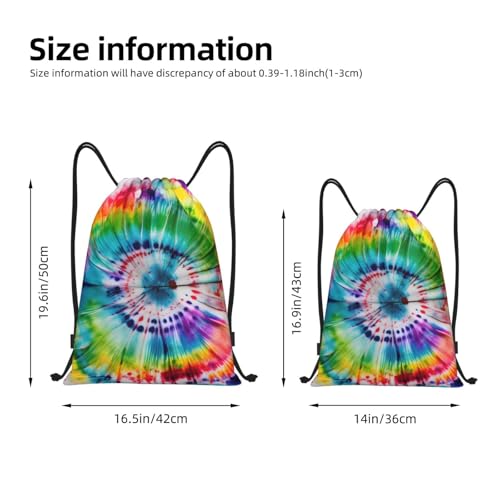 Tie Dye Hippies print Drawstring String Backpack Cinch Sack Sport Gym Bags for Yoga Traveling Outdoor Sports4