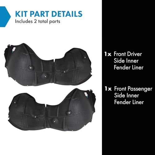 Image of TRQ Front Inner Fender Liner Set Compatible with 2021-2023 Chevrolet Suburban Tahoe GM1248311 GM1249311