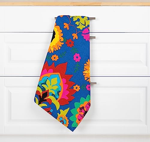 Excelsa New Delhi Kitchen Towel 100% Cotton 70 x 50 cm with Hole, Front New Delhi Decor and Back White, Cm. 70 x 50 - Image 3