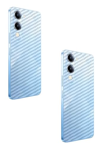 Image of (Pack of 2) Compatible with Skin Sticker /Vinyl wrap /Protective Film Mobile Back Skin Carbon Fiber 3D Transparent by Candeal Mizhan(Only Back) (Vivo, Vivo T4 Lite 5G / iQOO Z10 Lite 5G)