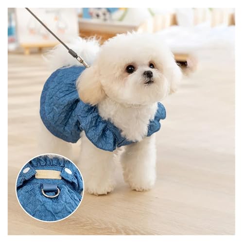 Robe en jean pour chien chihuahua et chat vêtement d'été bleu clair