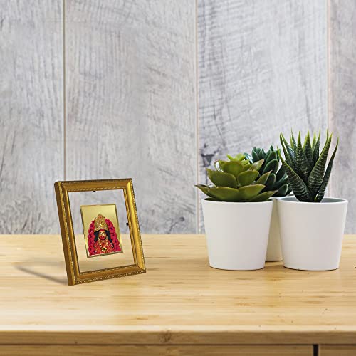 Image of Diviniti Maa Tara Gold Plated Wall Photo Frame, Table Decor| DG Frame 101 Size 1 and 24K Gold Plated Foil| Religious Photo Frame Idol For Pooja, Gifts Items (13.5 CM X 15.5 CM)