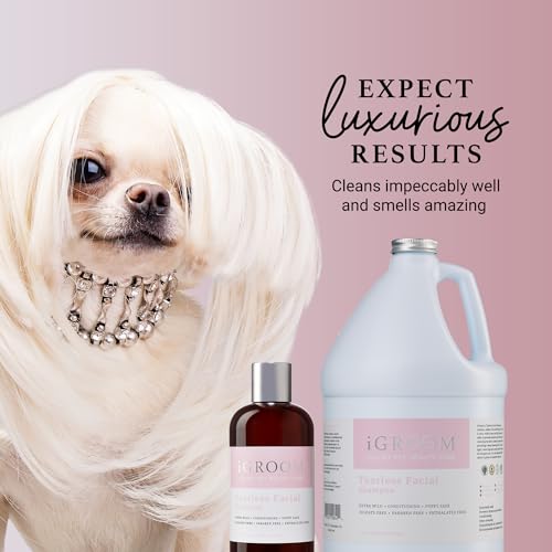 iGroom-Tearless-Facial-Dog-Shampoo-Luxury-Pet-Beauty-Care-Ultra-Mild-to-Eyes-Restore-Skins-Natural-Moisture-Made-in-USA-Gallon