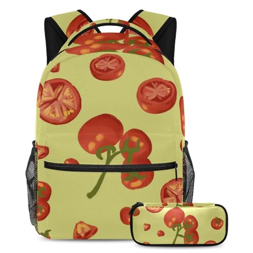 Zaino con astuccio motivo pesce set da 2 pezzi per ragazzi e ragazze Multicolore04 B:29.4x20x40cm P:19x7.5x3.8cm Zaini Daypack elegante rosa