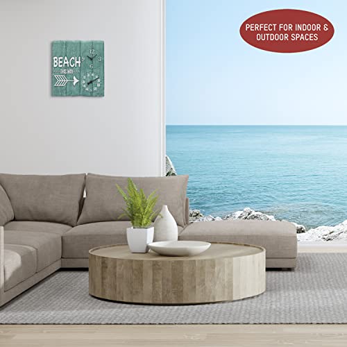 Taylor 92685T Beach This Way Poly Resin Indoor And Outdoor Clock And Thermometer thumb #5