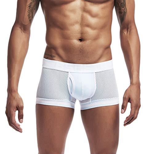 Boxer Hombre Algodon, Lanskirt Calzoncillos de Verano para Hombre Ropa Interior de Sexy Briefs de Elegante Lenceria Transpirable Atractivo Bragas Ropa Interior Contraste de Costurade