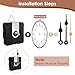 3PCS Clock Mechanism Replacement Kit, Quartz Clock Movement with 8 Pairs Clock Hands, Battery Operated Clock Motor Mechanism for DIY Repair Parts (Total Shaft Length 16/20/23mm)