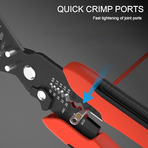 Image of REWOP Multi-function Plier Tools Made of Stainless Steel with 11 Screwdriver bits with Safety Hook, Bottle Opener, Multifunction Pliers for Outdoor Backpacking & Gifting. (Crown Head)
