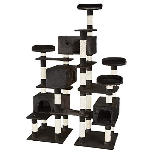 TecTake Albero tiragraffi per gatti gioco XXL | 214cm |