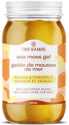 TrueSeaMoss Sea Moss Gel - Mango/Pineapple Sea Moss Gel - Alternative Form of Sea Moss - Made in the USA - 473 ml