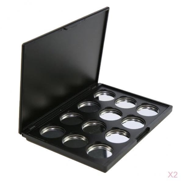 UJEAVETTE® 12 Slots Empty Magnetic Palette for Eyeshadow Powder Makeup Case w/Pans 2x-image-21