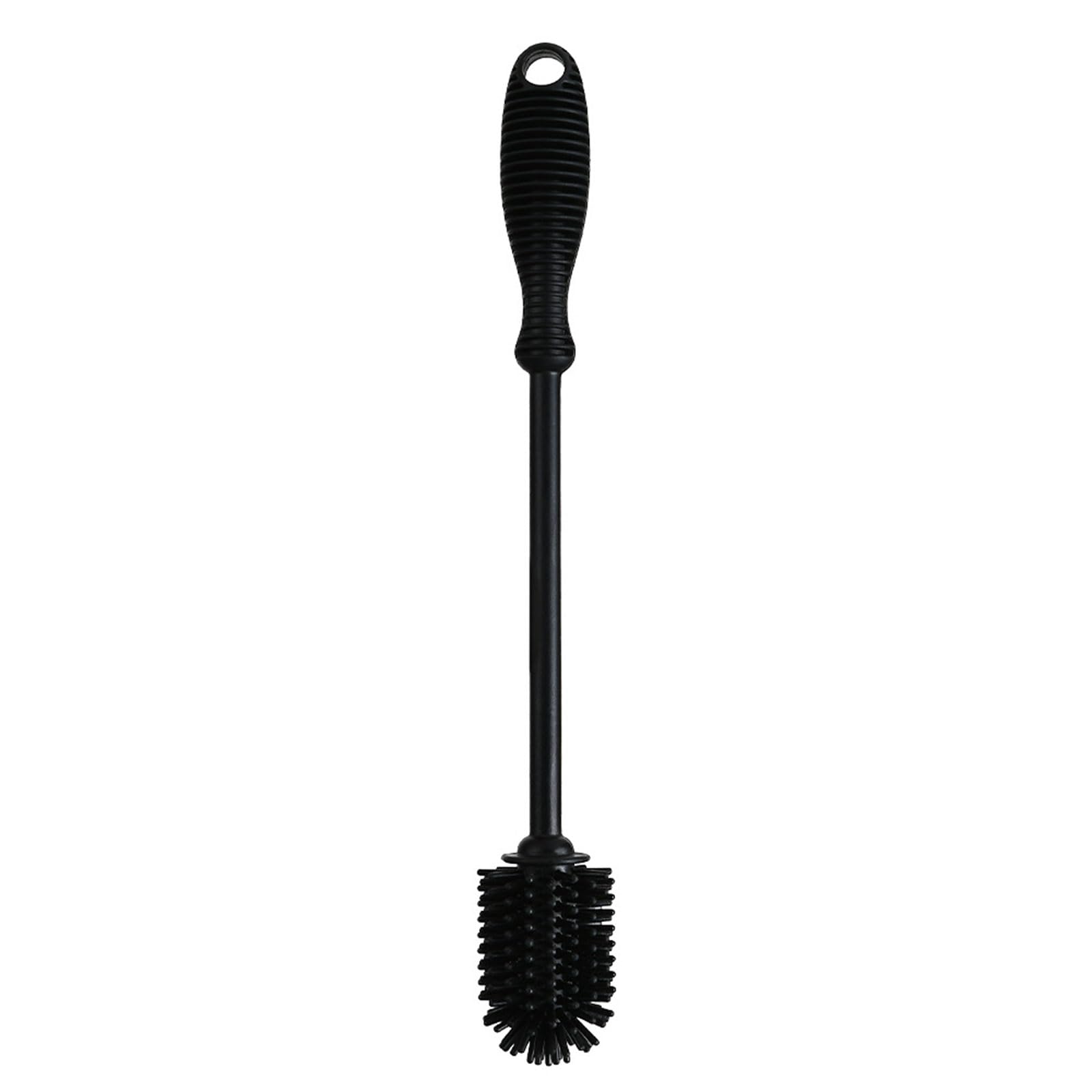 Yibozi Black Silicone Bottle Brush With Long Handle For Baby Bottles, Sports Flasks And Glassware Cleaner /Gray Cleaning Brus