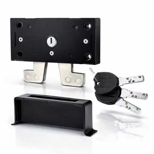 Image of Harrison H-5519 Iron Four Lever Center Shutter Lock Set (Silver)