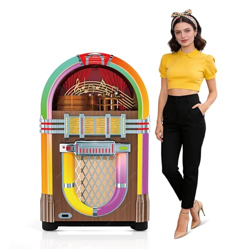 APUDWN 50s 2.5 x 3.9 ft Jukebox Cardboard Cutout, 1950’s