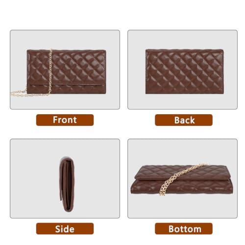 Image of U+U Small Crossbody Bags for Women, Cell Phone Purse Mini Clutch Bag with Removable Chain, Card Slots - Lightweight Purse