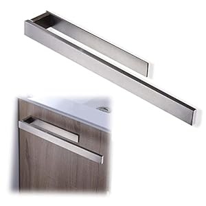 Handdoekhouder zonder boren, Handdoekstang zelvklevend voor badkamer & keuken, Handdoekring, Handdoekenrek, Modern Design zilvergrijs(15.4in)