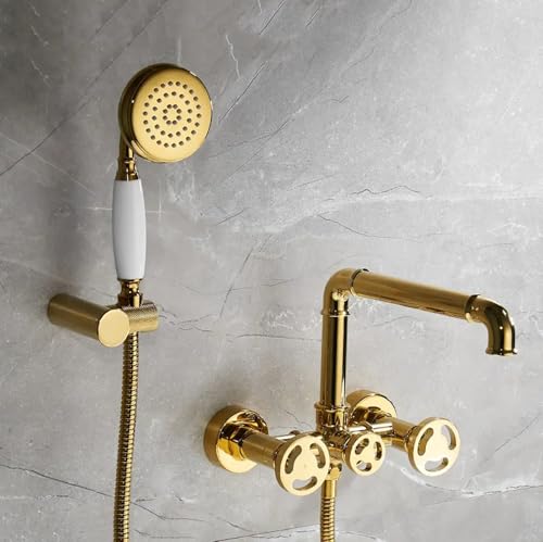 Mitigeur de bain-douche mural robinet de salle de bains laiton eau chaude froide