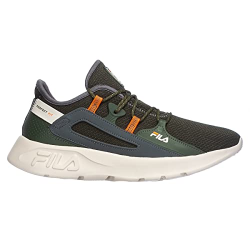Tênis Fila Perfect Fit, Masculino, Oliva/Bege/Laranja, 41