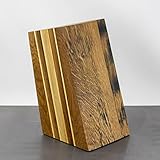  Atelier Palatina ®  bloc à couteaux incliné exclusif  fait à la main à partir des douelles de vieux fûts de chêne  chaque pièce est unique