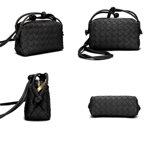 Image of ZEDIUH Woven Bag for Women Crossbody Shoulderbag, Small Vegan Leather Purse