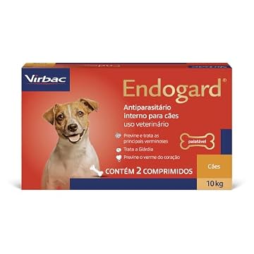 Virbac Endogard Vermífugo para Cães até 10 kg com 2 Comprimidos