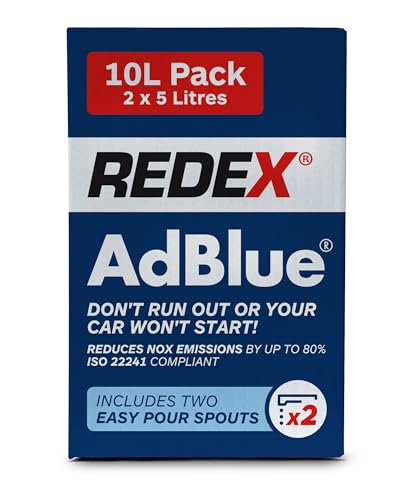 Redex AdBlue 10 Litres ISO 22241 Diesel Exhaust Fluid for SCR Vehicles 10L Total (2 x 5L) with Easy Pour Spouts Reduces NOx Emissions