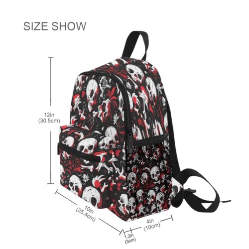 Cartable pour garçons filles à motif crânes résistant pour ne plus perdre le doudou