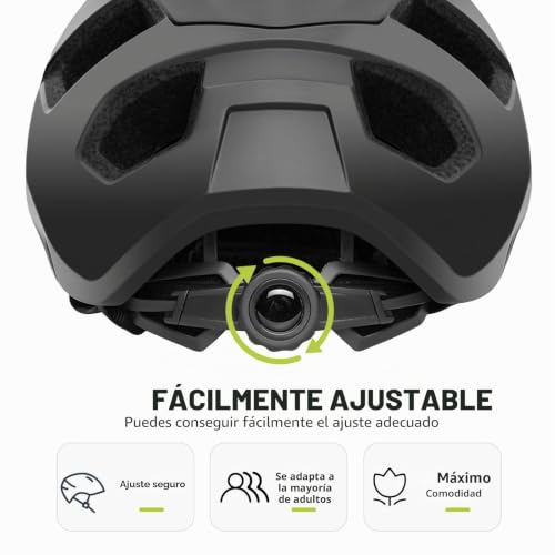 Casco de bicicleta de montaña con ventilación activa y ajuste de 54-57 cm 3