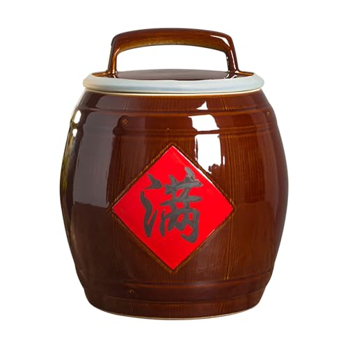 Cubo de arroz de cerámica para cereales y harina organizador de encimera